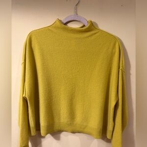 Anthropologie Pilcro Alani Chatreuse Mockneck Cashmere Sweater